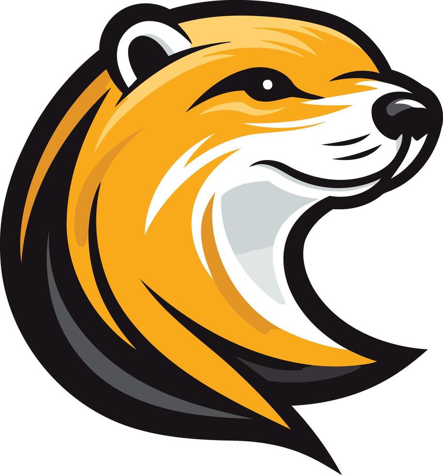Illustration of a Cartoon Otter Head vector