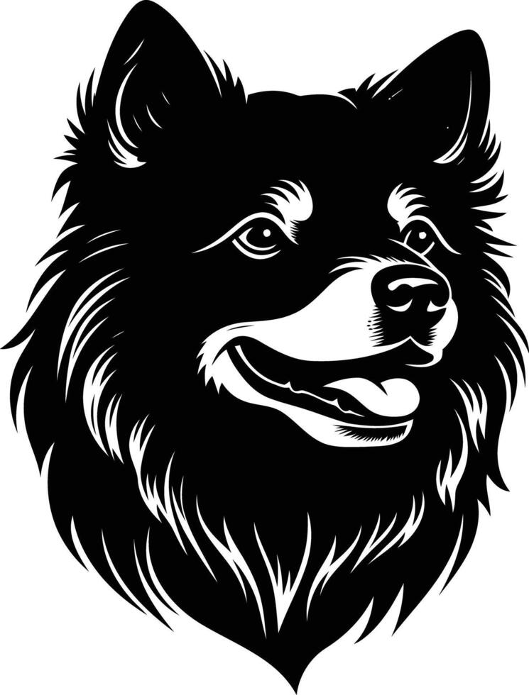 A bold and striking silhouette of a dog's head, perfect for branding, logos, and pet related designs vector