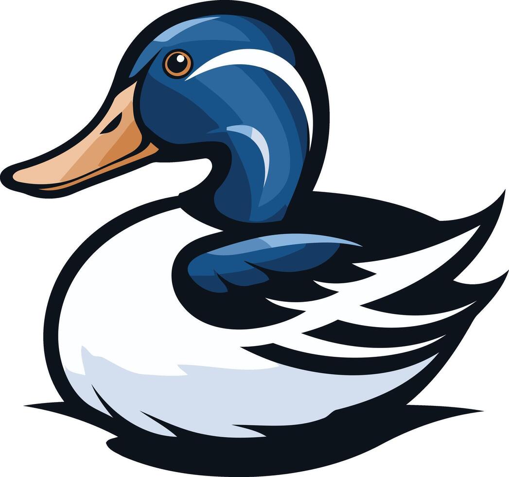 Cartoon Illustration of a Duck vector