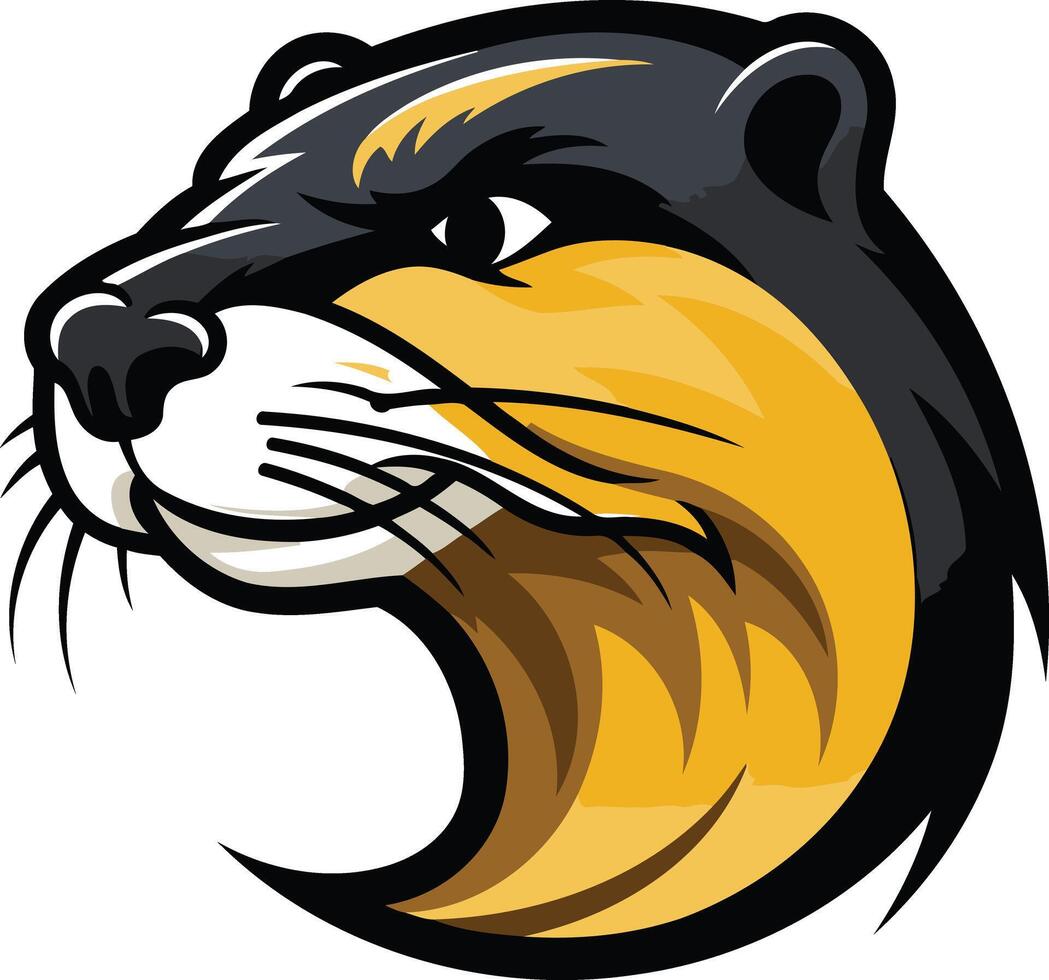 Fierce Otter Mascot Illustration vector