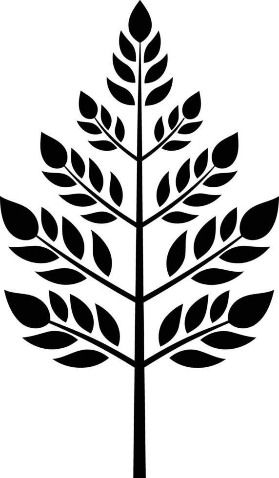 Simple, elegant black and white tree silhouette, perfect for branding, logos, and nature inspired designs vector
