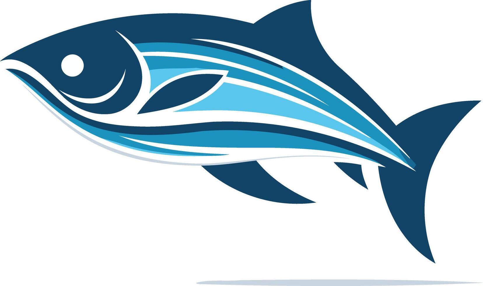 Abstract Blue Fish Illustration vector