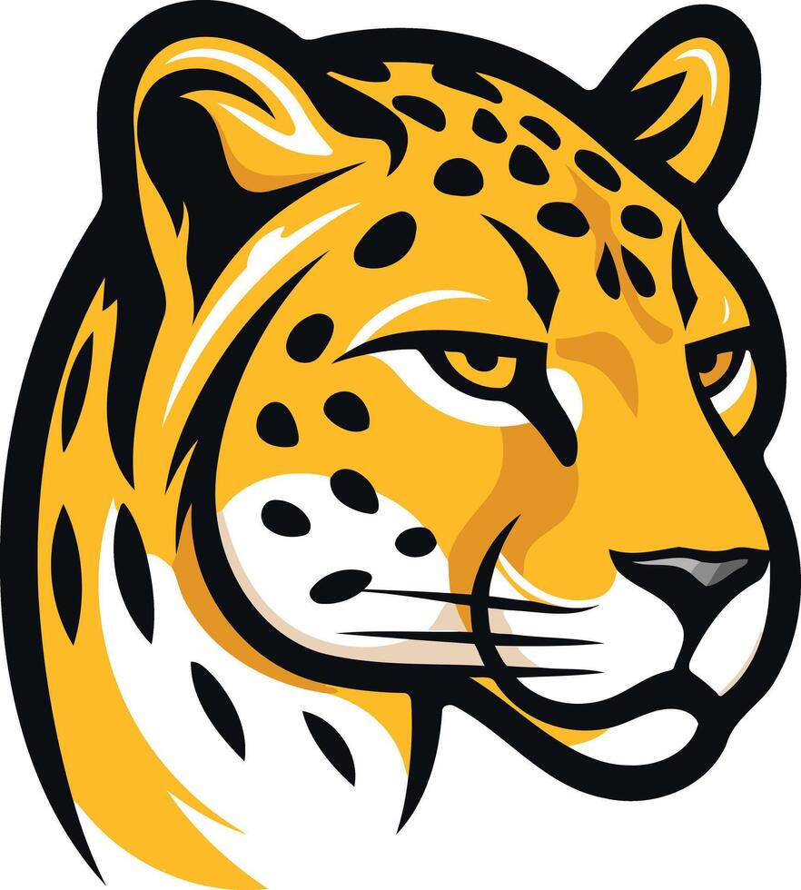 Cheetah Head Mascot Illustration vector