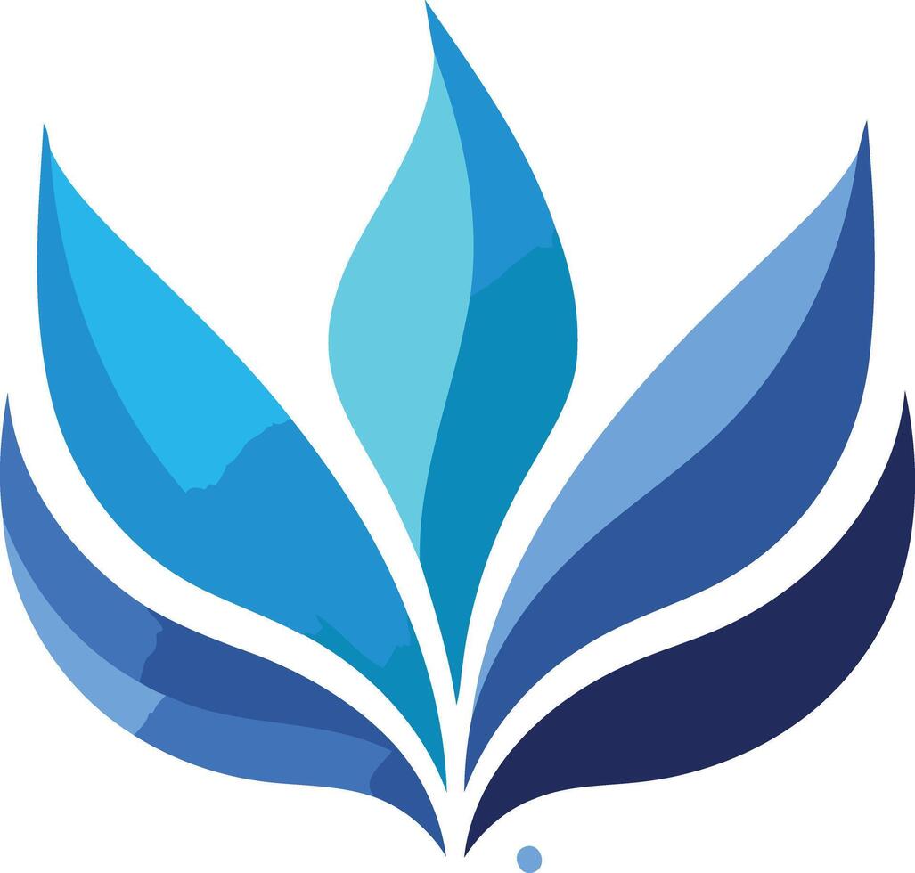 Abstract Blue Flower Design vector