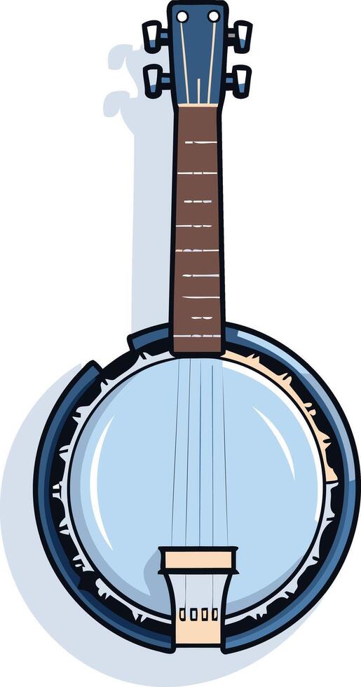 Illustrated Cartoon Banjo vector