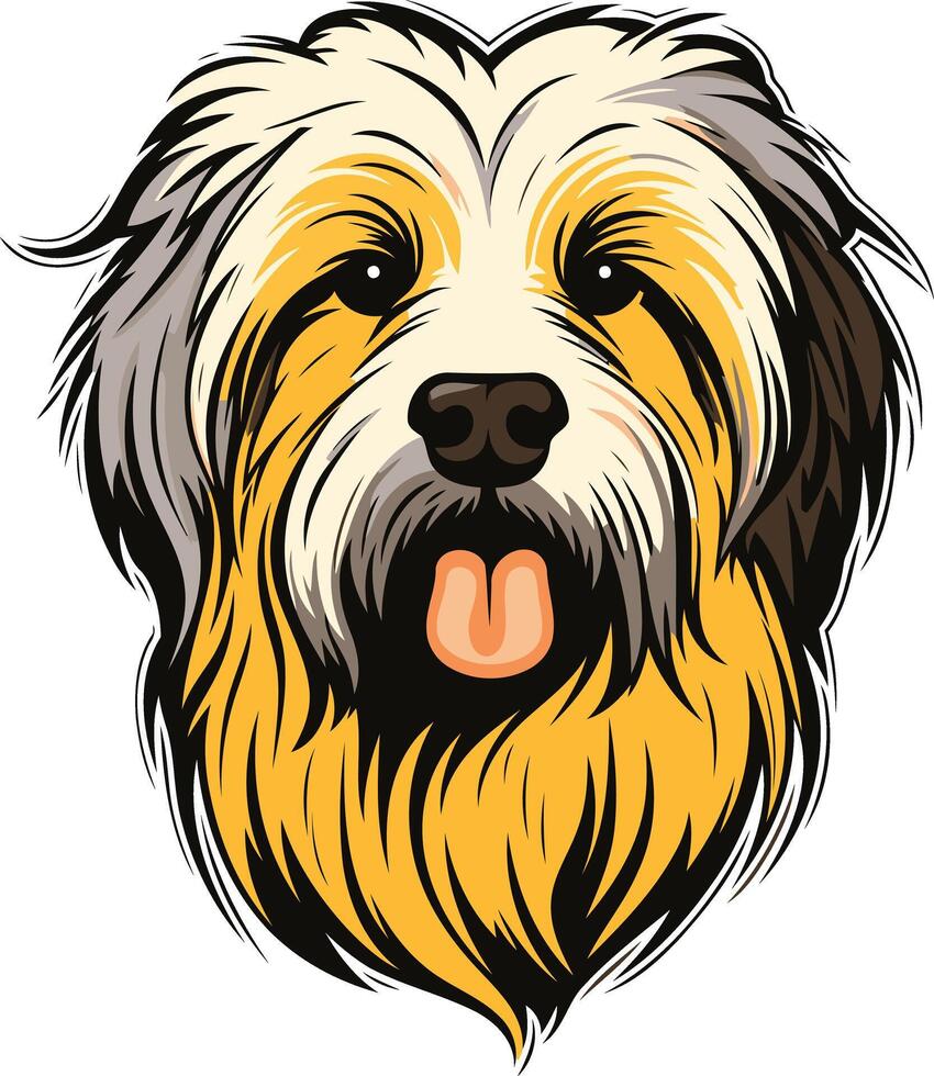 A Portrait of a Cheerful Dog vector