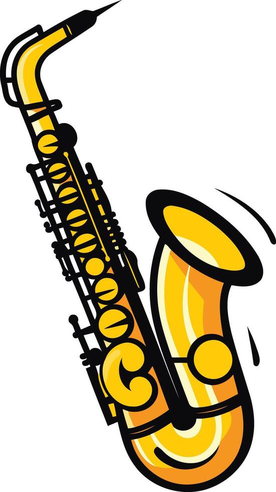 Cartoon Saxophone Illustration vector
