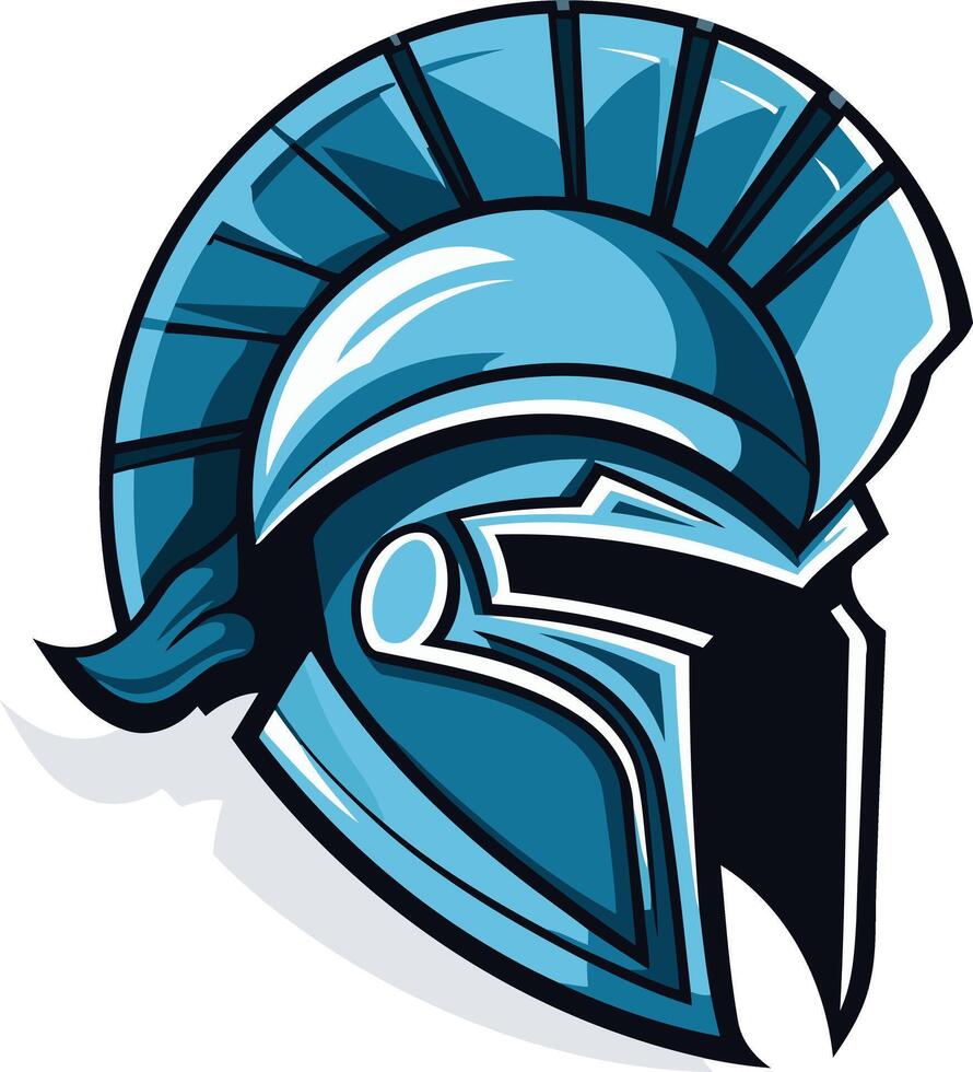 Blue Spartan Helmet vector