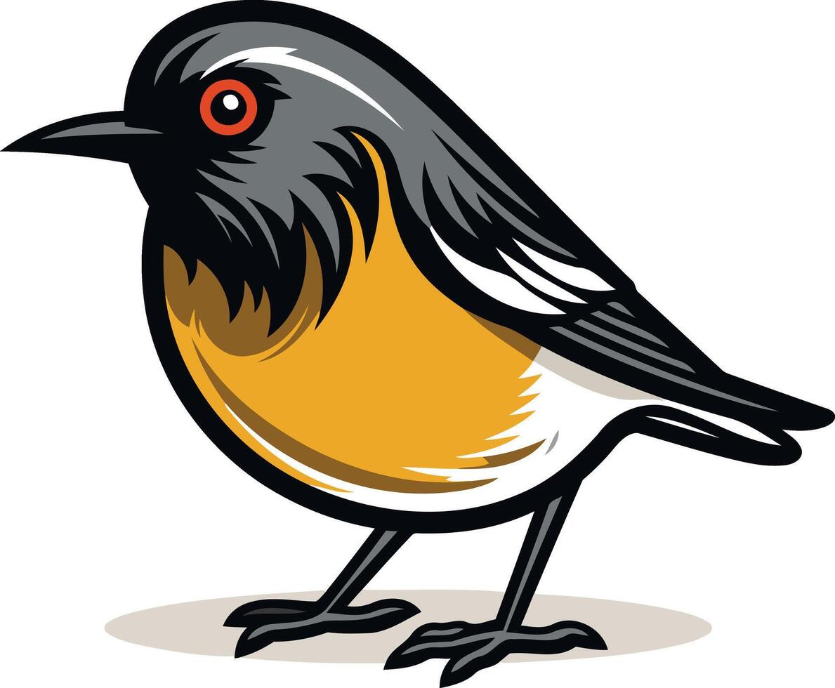 Cartoon Illustration of a Small Bird vector