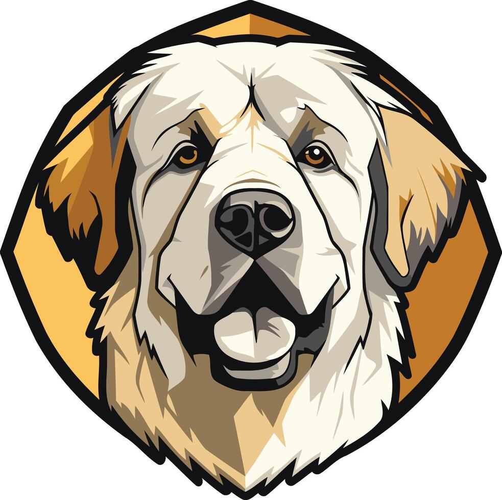 Portrait of a Friendly Dog vector