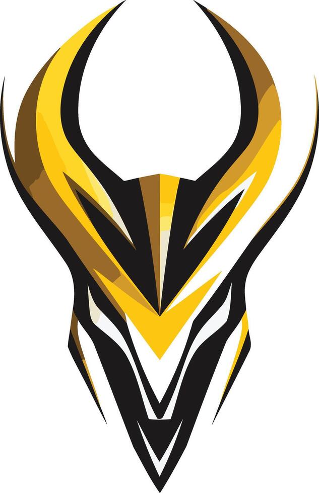 Abstract Golden Warrior Logo vector
