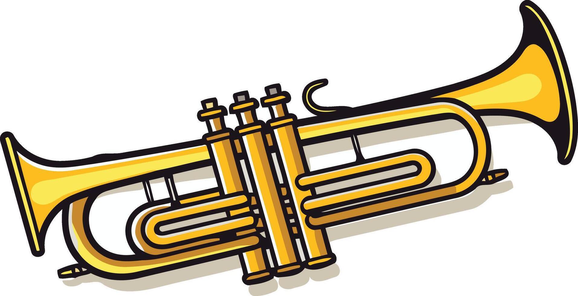 Golden Trumpet Illustration vector