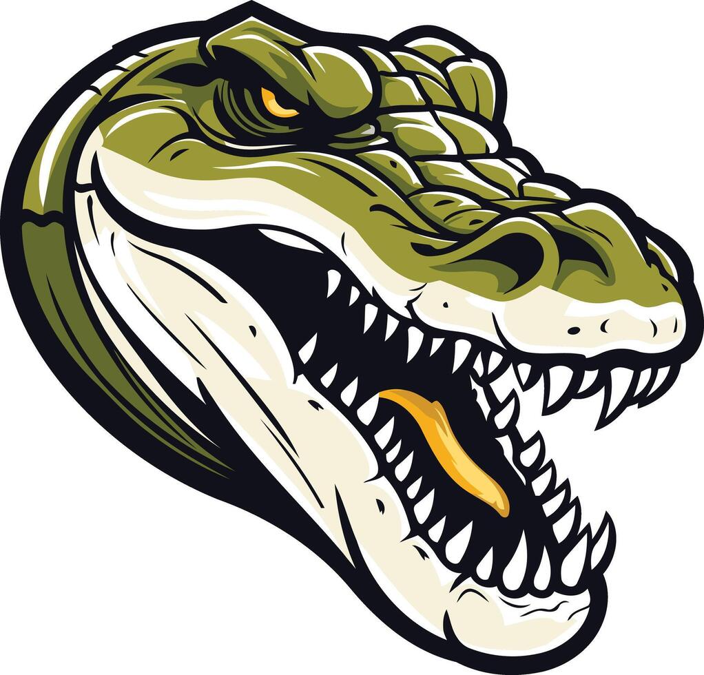 Aggressive Alligator Mascot Illustration vector
