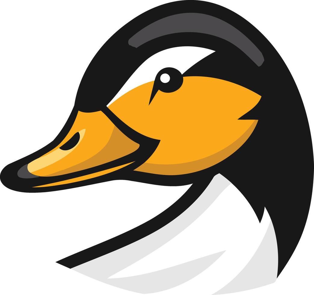 Cartoon Goose Mascot Head vector
