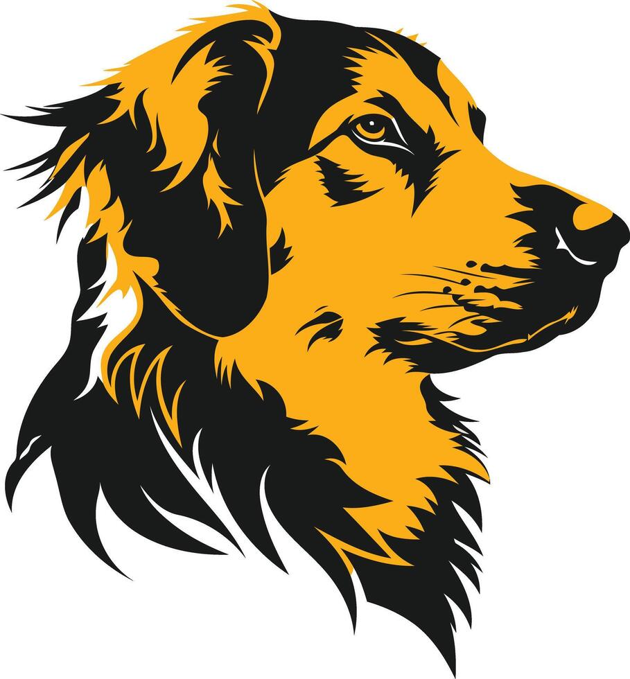 Golden Retriever Profile Silhouette vector