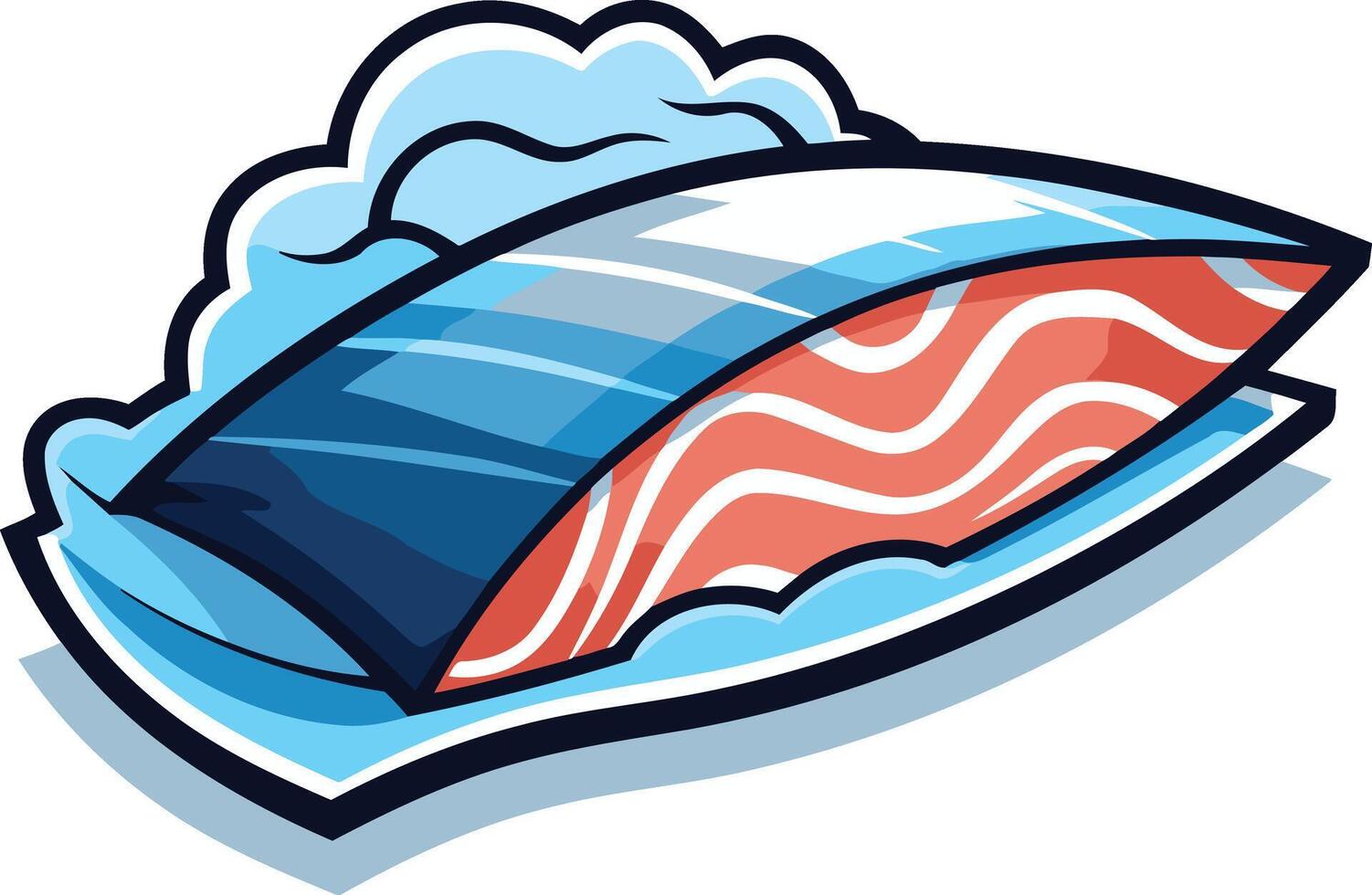 Fresh Sashimi on Ice vector