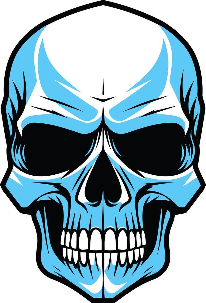 Blue Skull Illustration vector