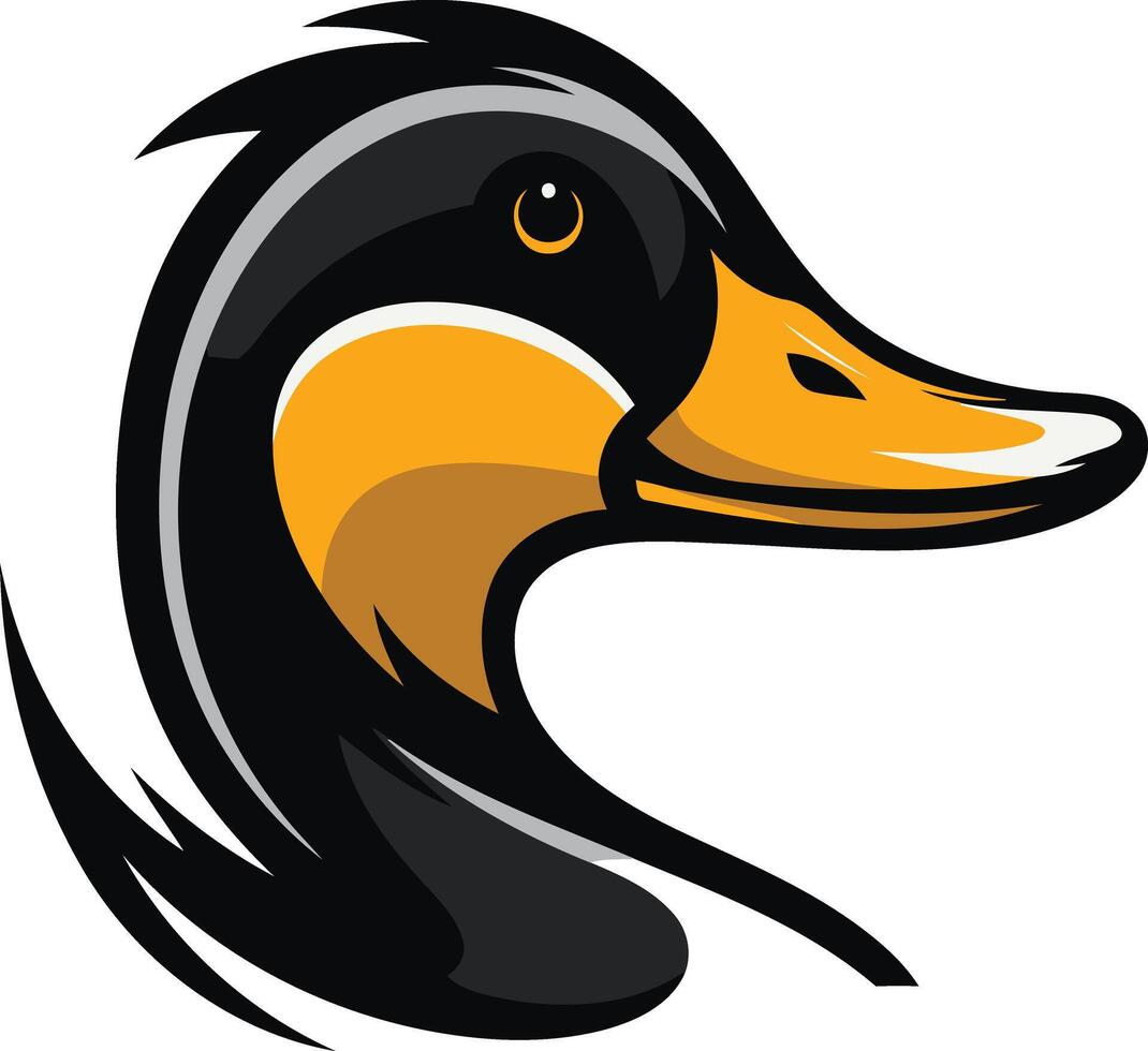 Cartoon Duck Head Illustration vector