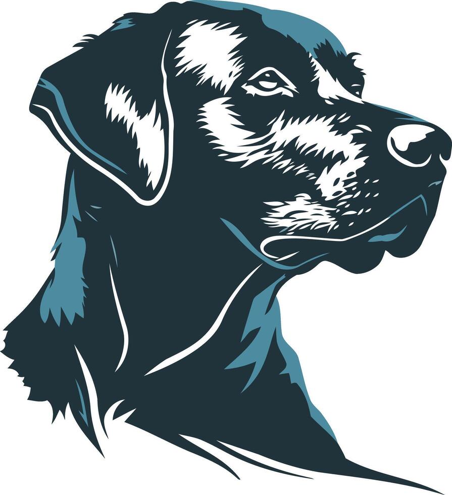 Black Labrador Retriever Portrait vector