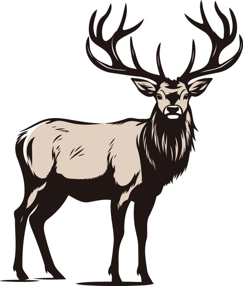 Majestic Elk with Antlers vector
