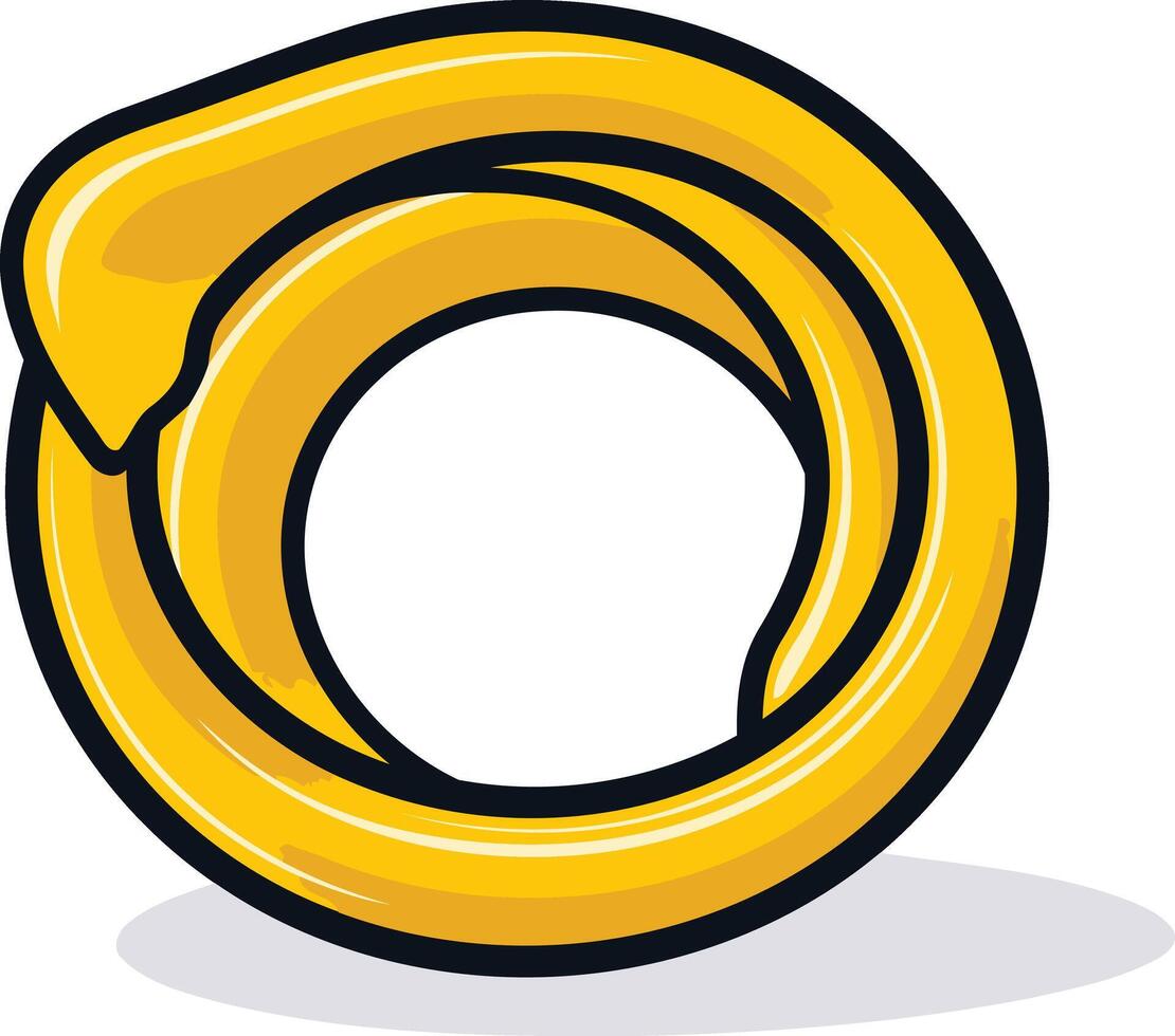 Cartoon Illustration of a Golden Ring vector