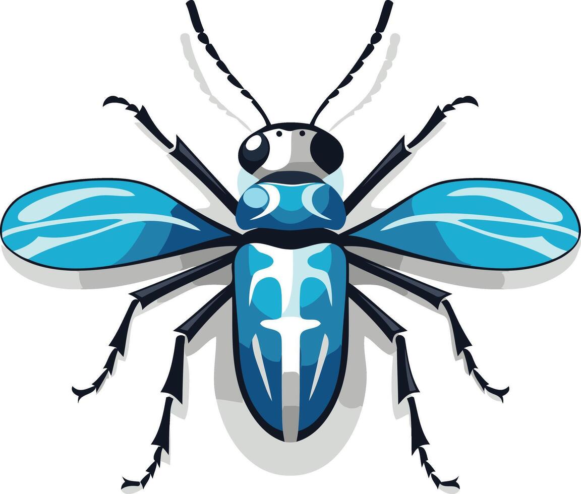 Blue Beetle Illustration vector