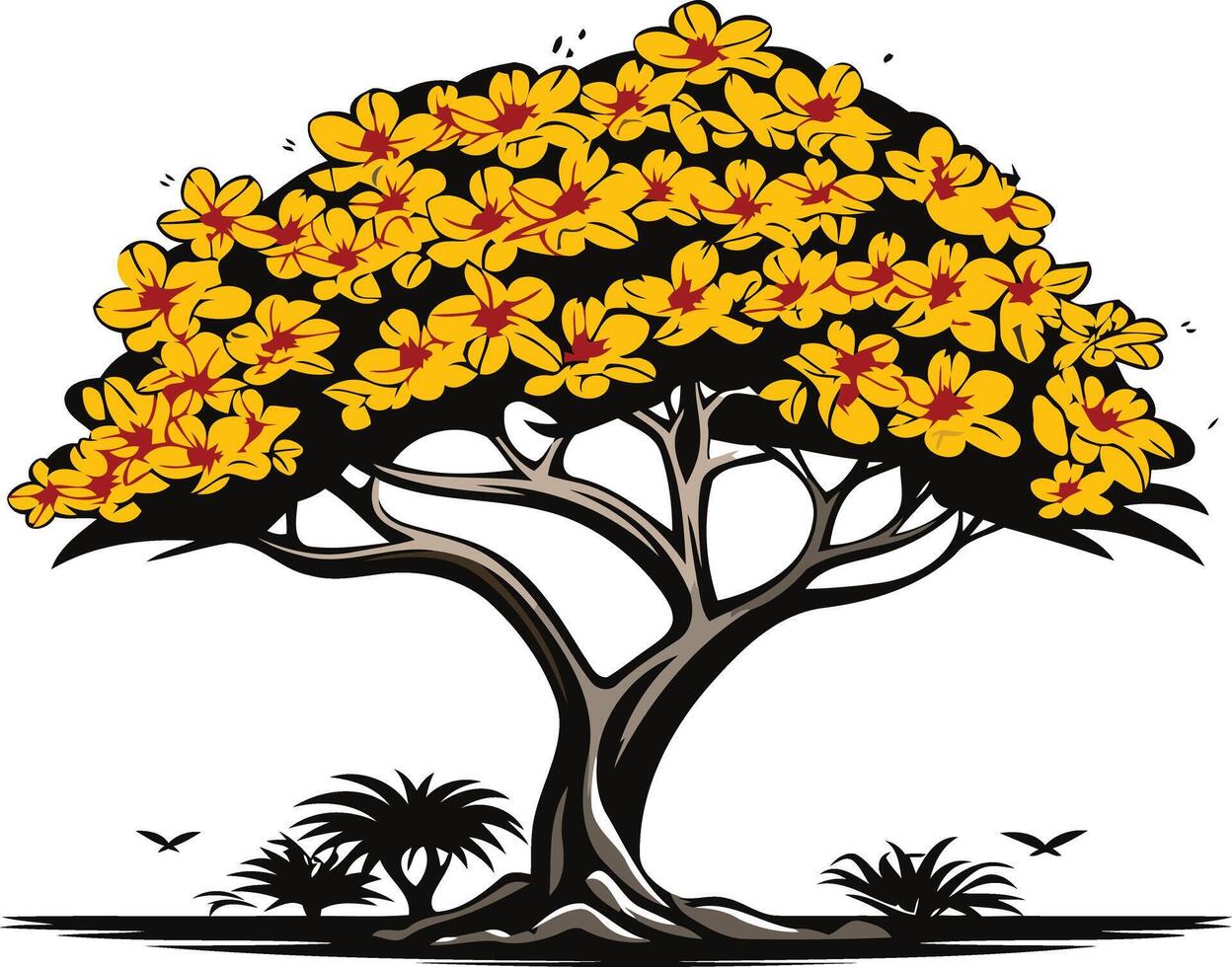 Blooming Tree Illustration vector