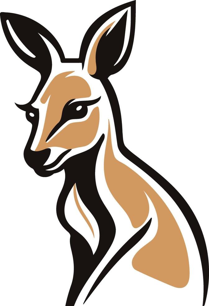 Stylized Portrait of a Kangaroo vector