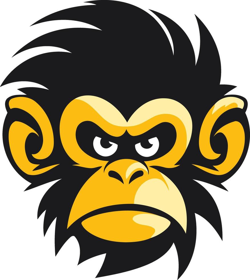Angry Monkey Cartoon Illustration vector
