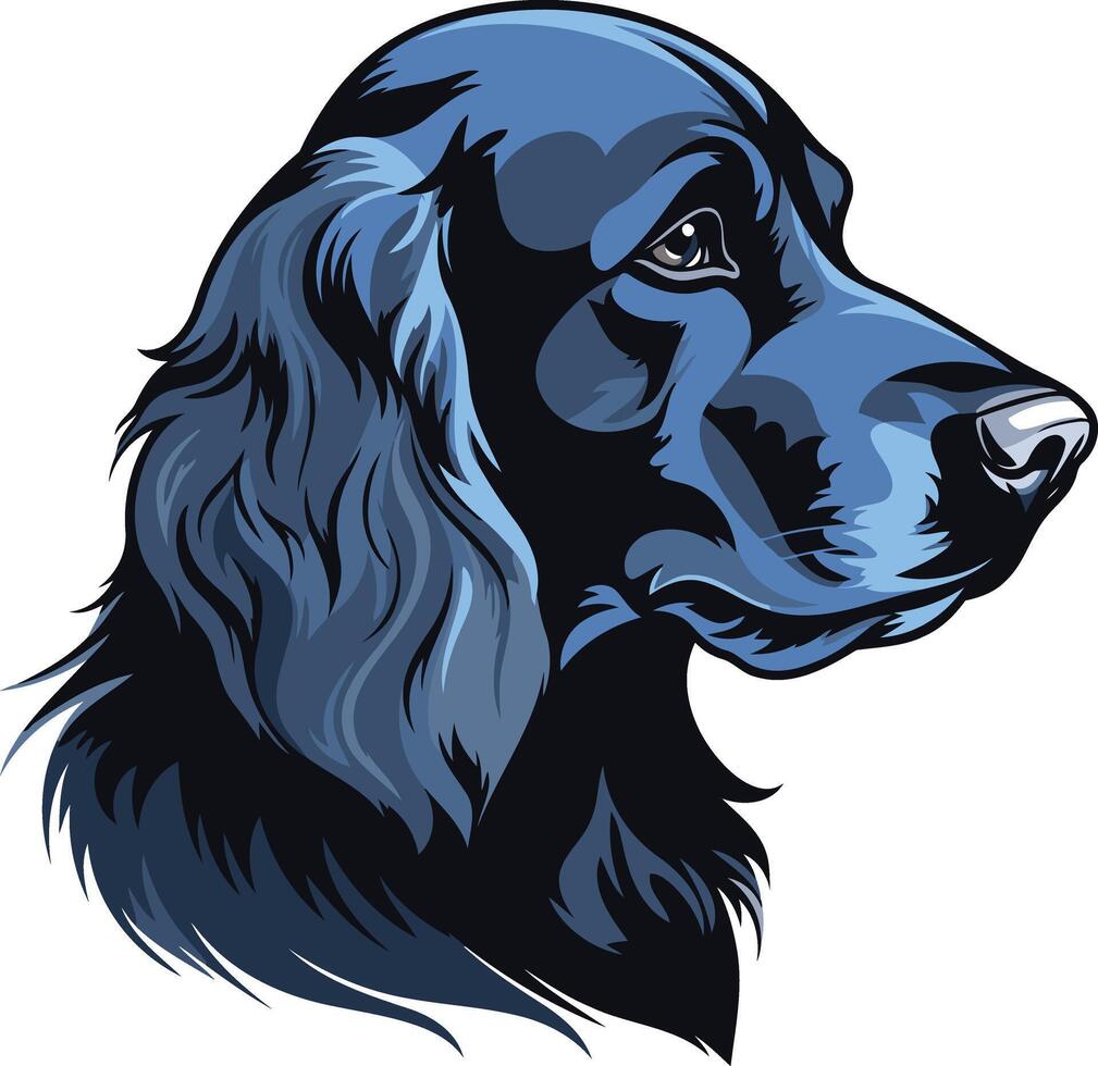 Black Cocker Spaniel Portrait vector