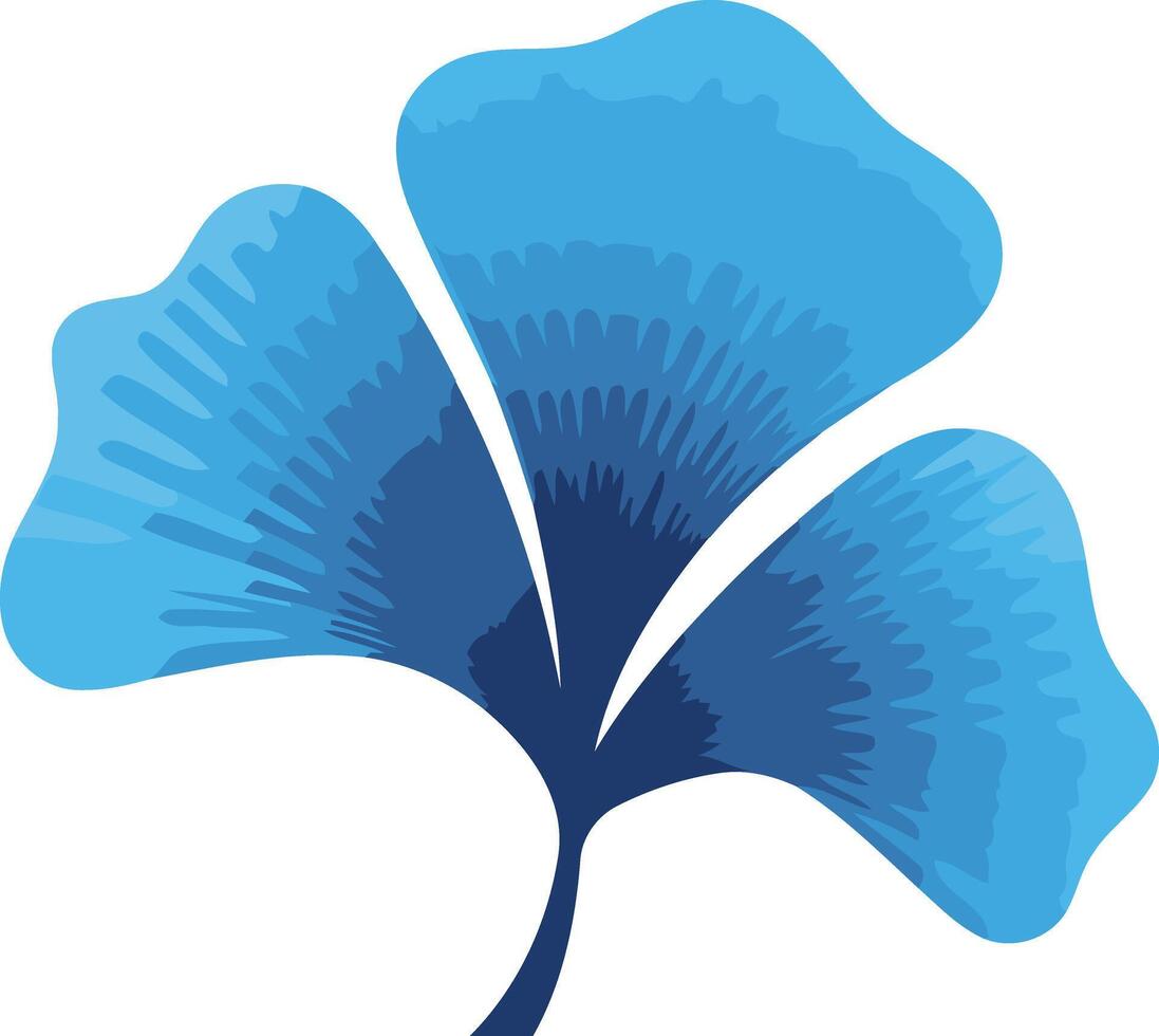 Abstract blue and navy leaf design, perfect for branding, logos, and nature inspired visuals vector