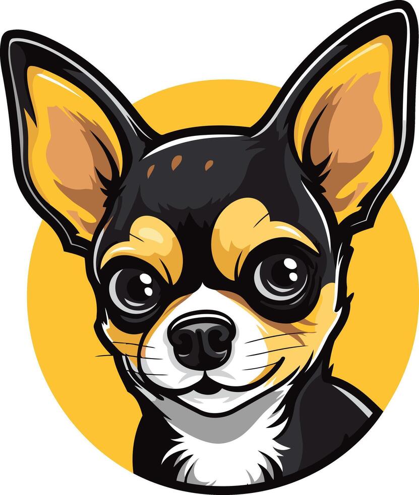 Cute Cartoon Chihuahua Portrait vector