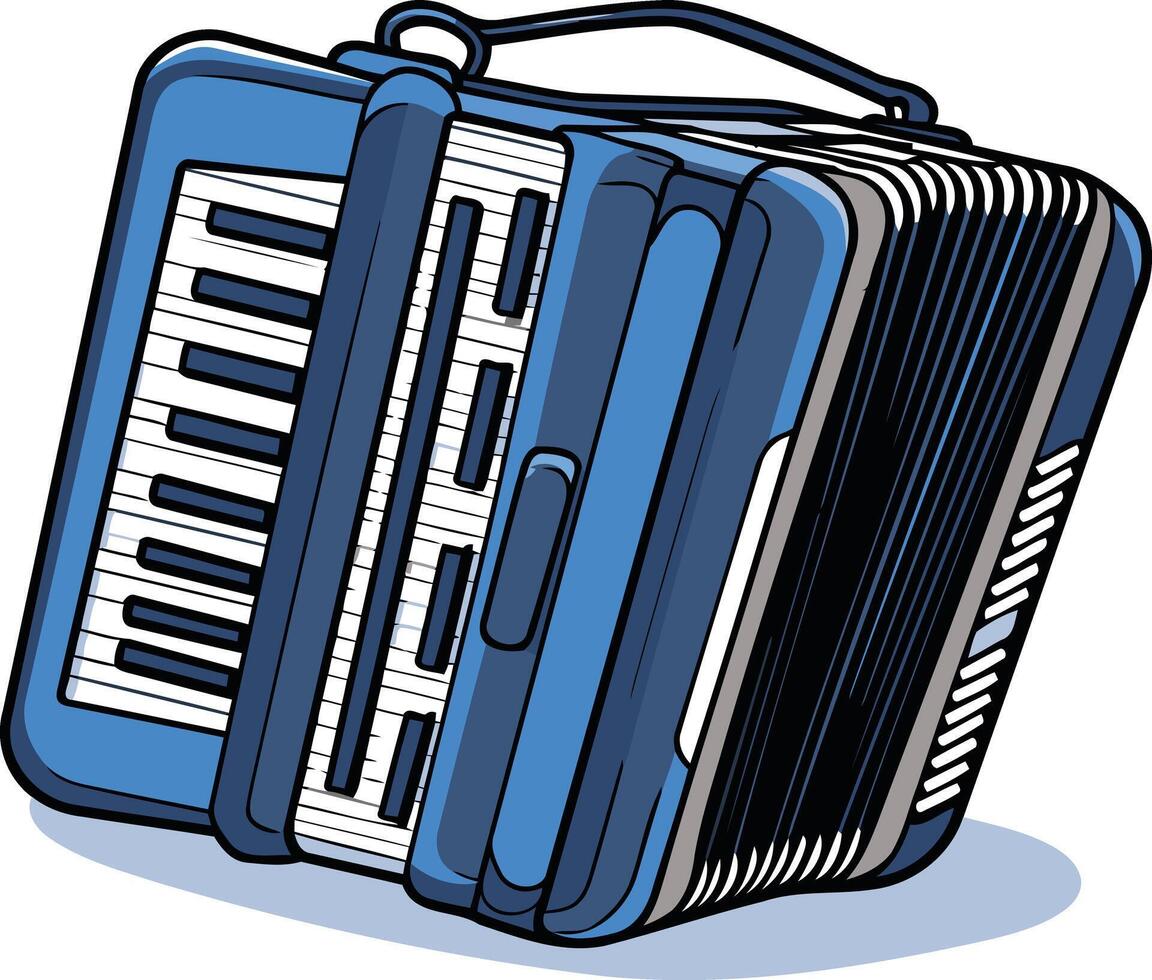 A Blue Accordion Illustration vector
