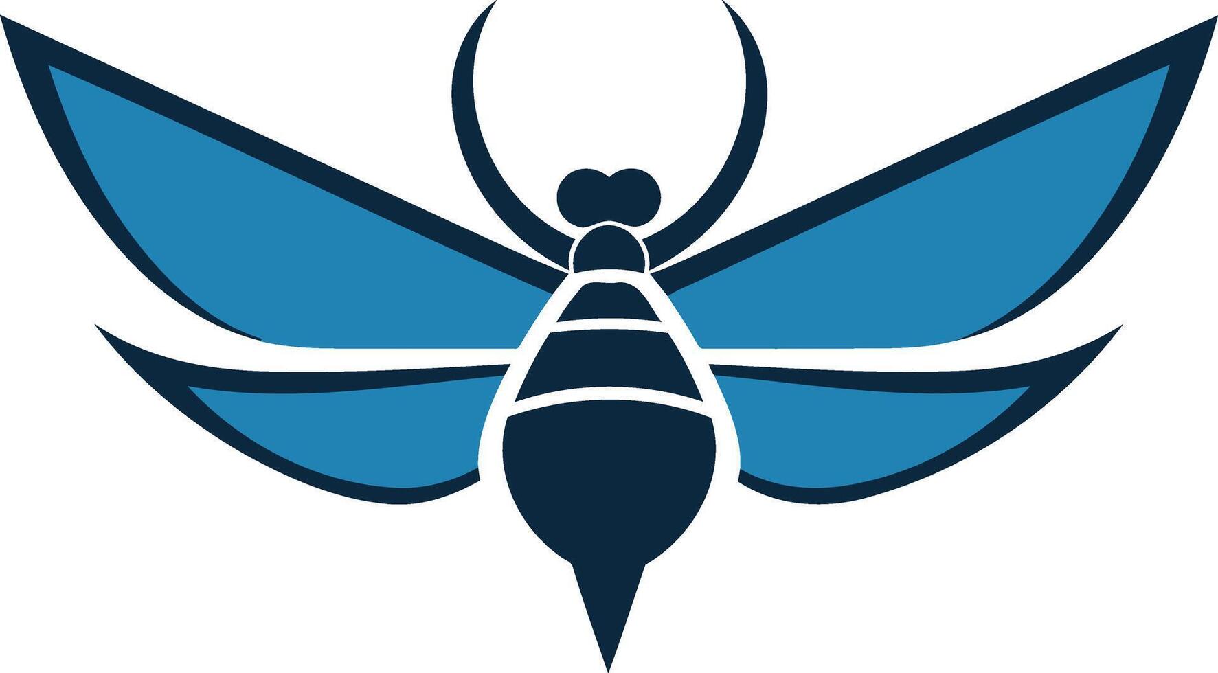 Stylized Abstract Blue Butterfly vector