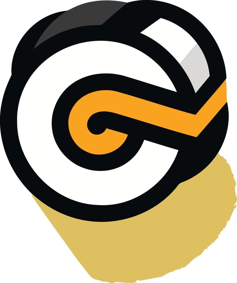 Abstract Logo with Intertwined Lines vector