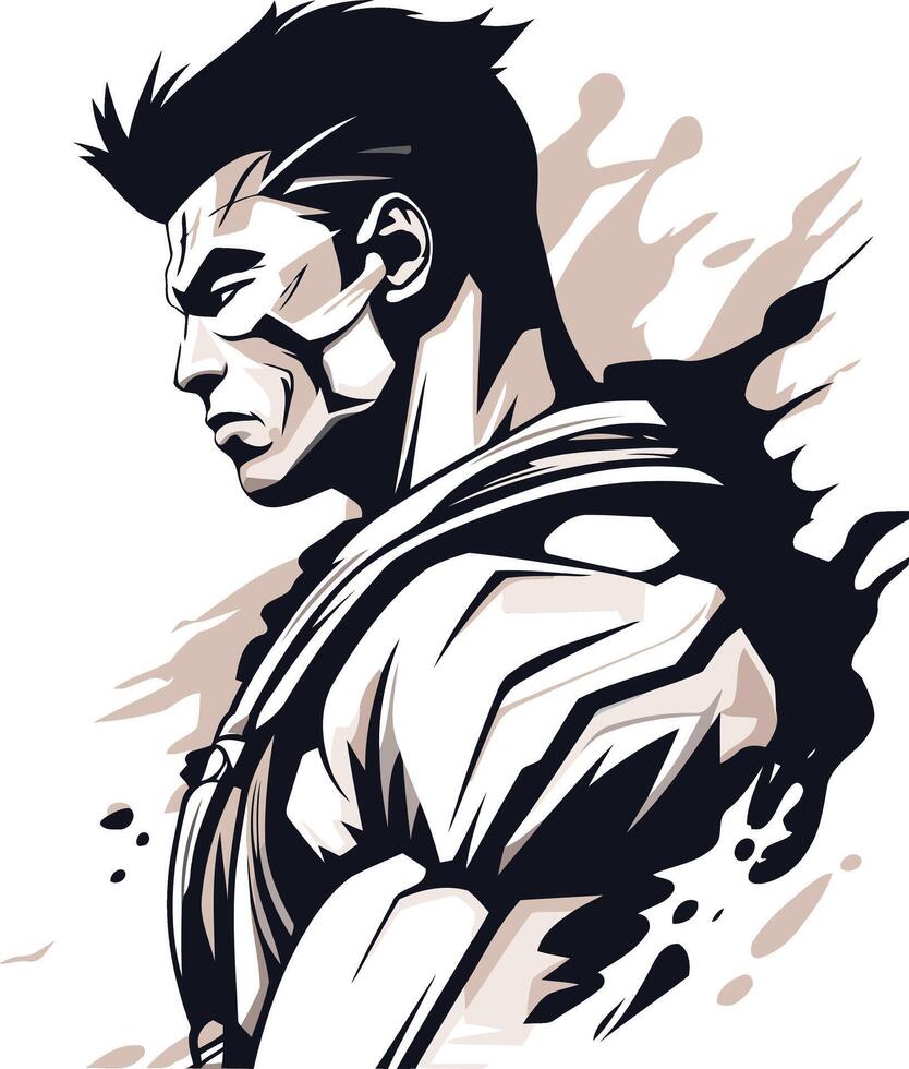 The Warrior's Profile vector