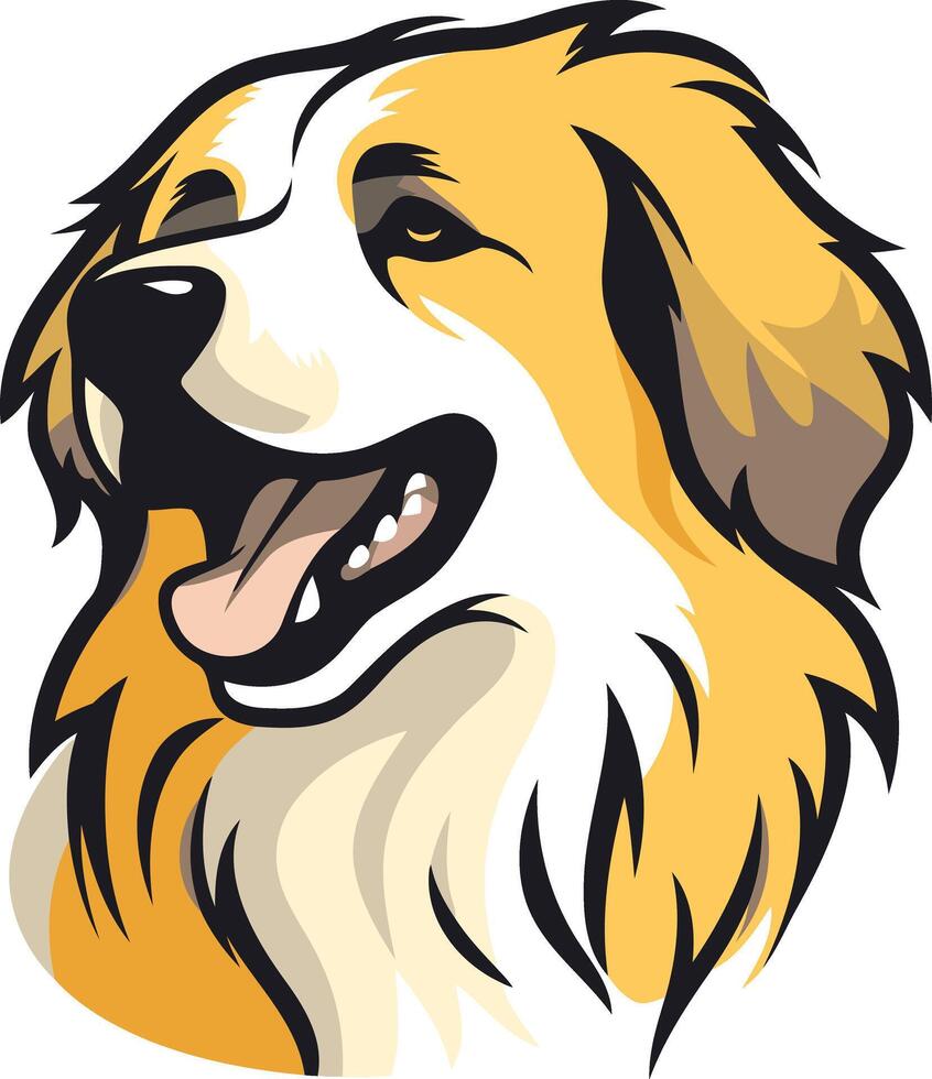 Cute, cartoon style illustration of a happy dog with a big smile vector