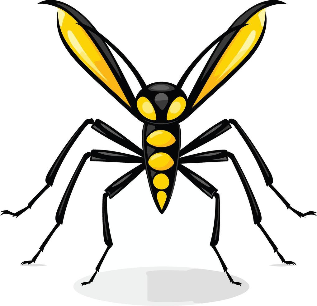 Cartoon Wasp Illustration vector
