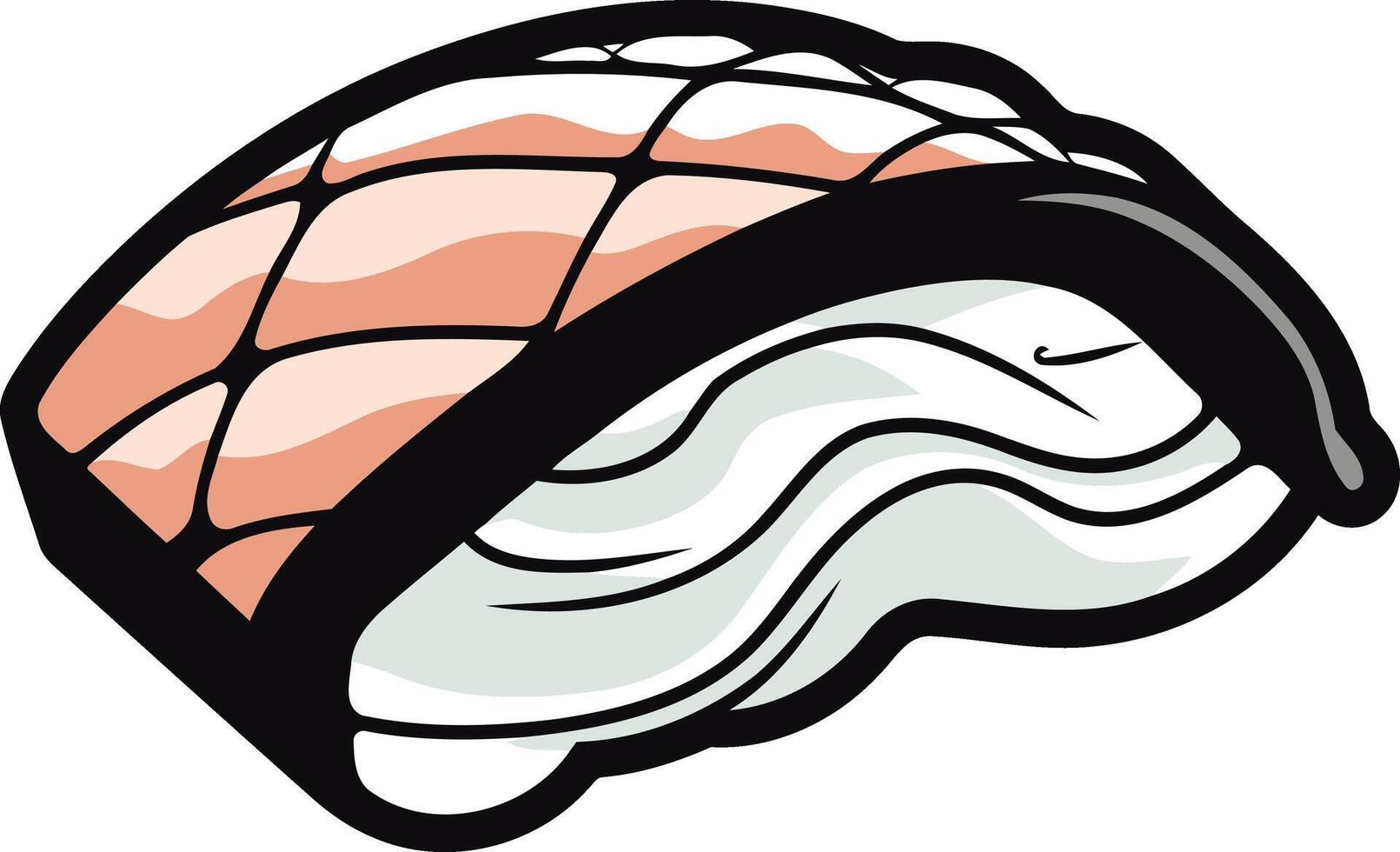 Sushi Nigiri with Salmon vector