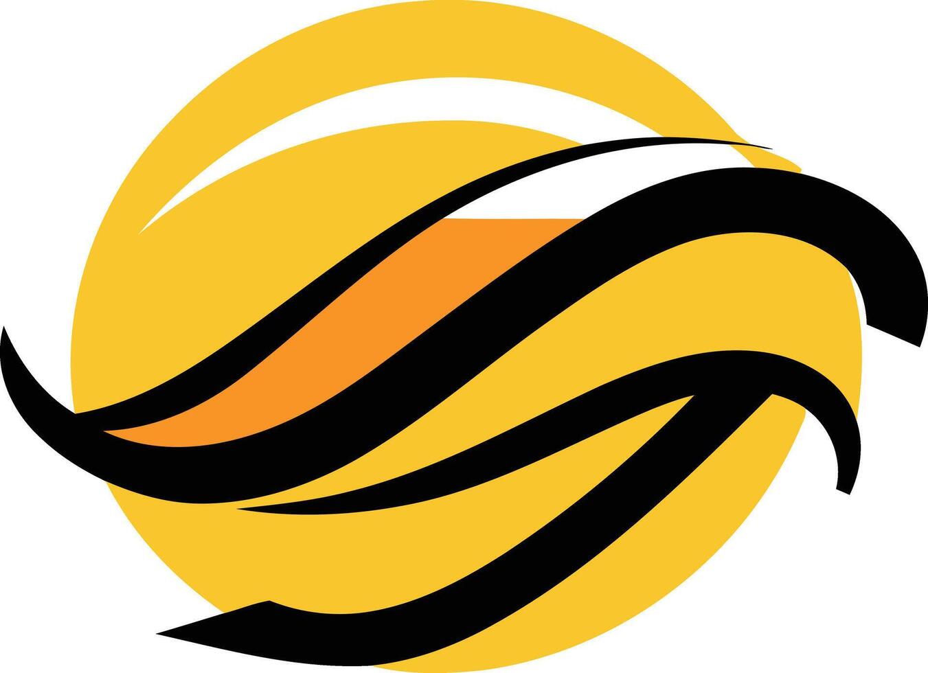 A modern and abstract logo design featuring a stylized sun with flowing lines, perfect for a brand focused on energy, growth, or nature vector