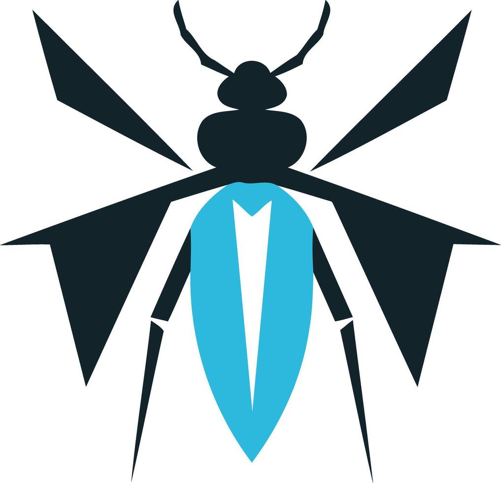 Abstract Illustration of a Bug with Wings vector
