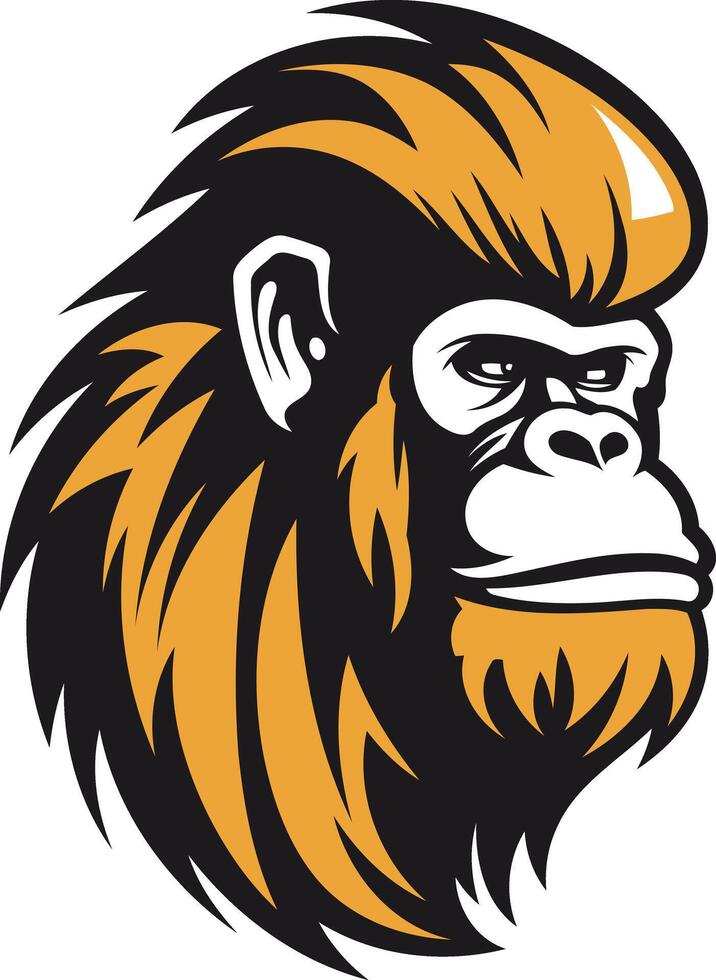 Gorilla with Spiky Hair vector