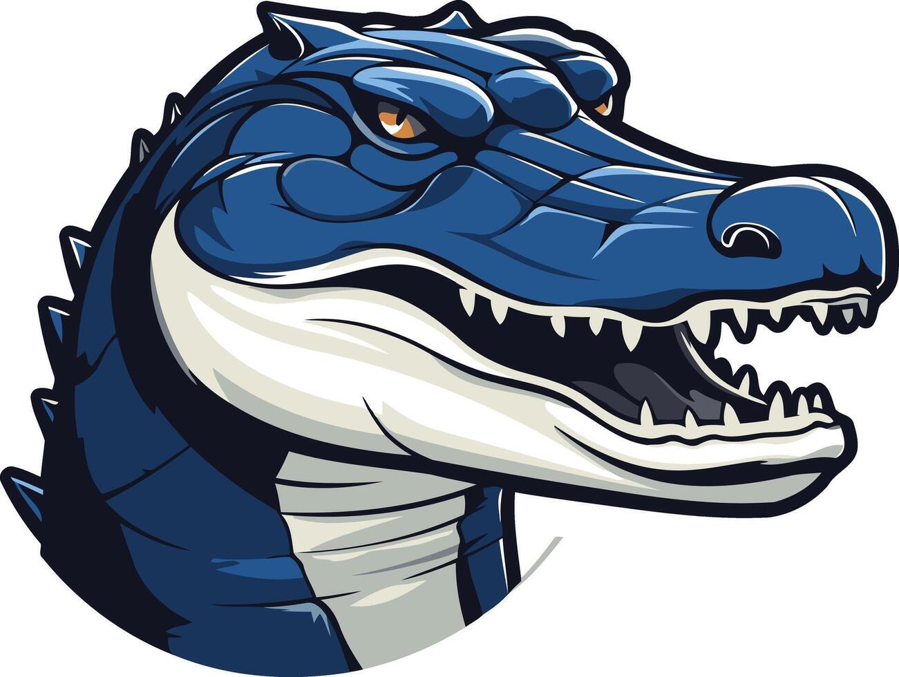 Blue Alligator Mascot Illustration vector