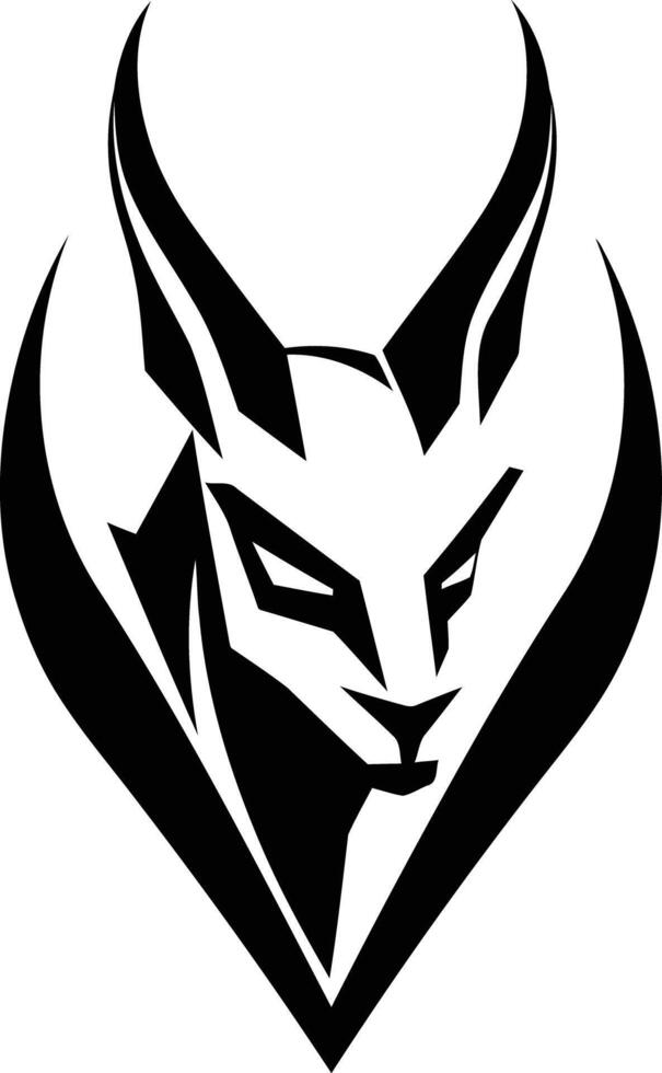 Bold black and white logo of a stylized animal head with sharp features, perfect for a brand seeking a powerful and modern image vector