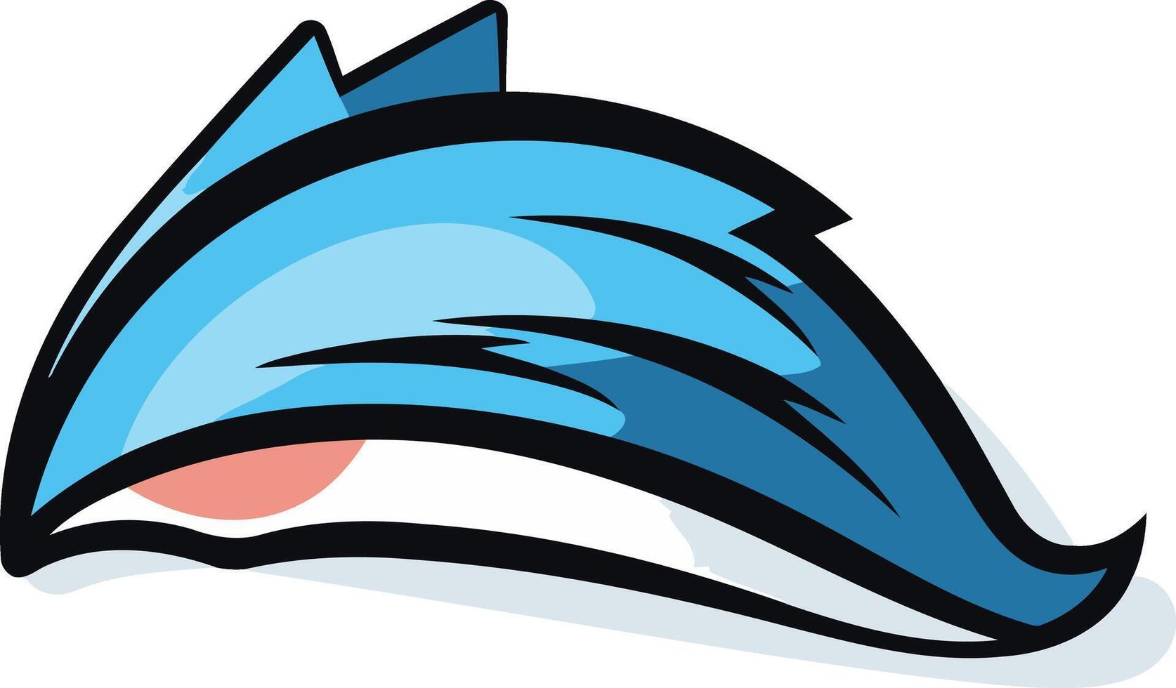 A vibrant, cartoon style blue and pink logo featuring a stylized eye vector