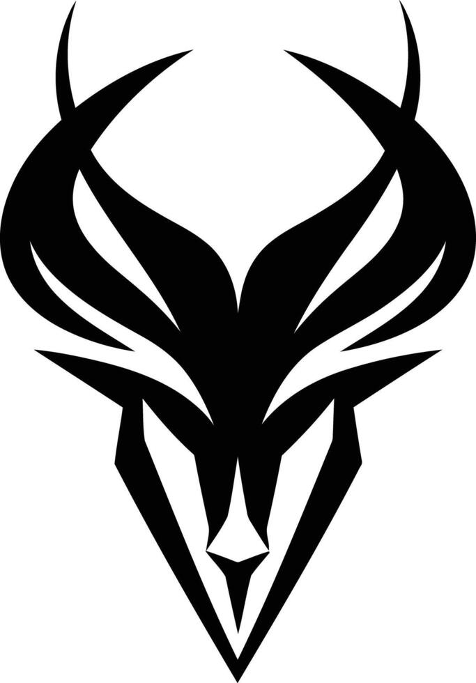 Powerful and abstract black and white logo design with a sharp, fierce look vector