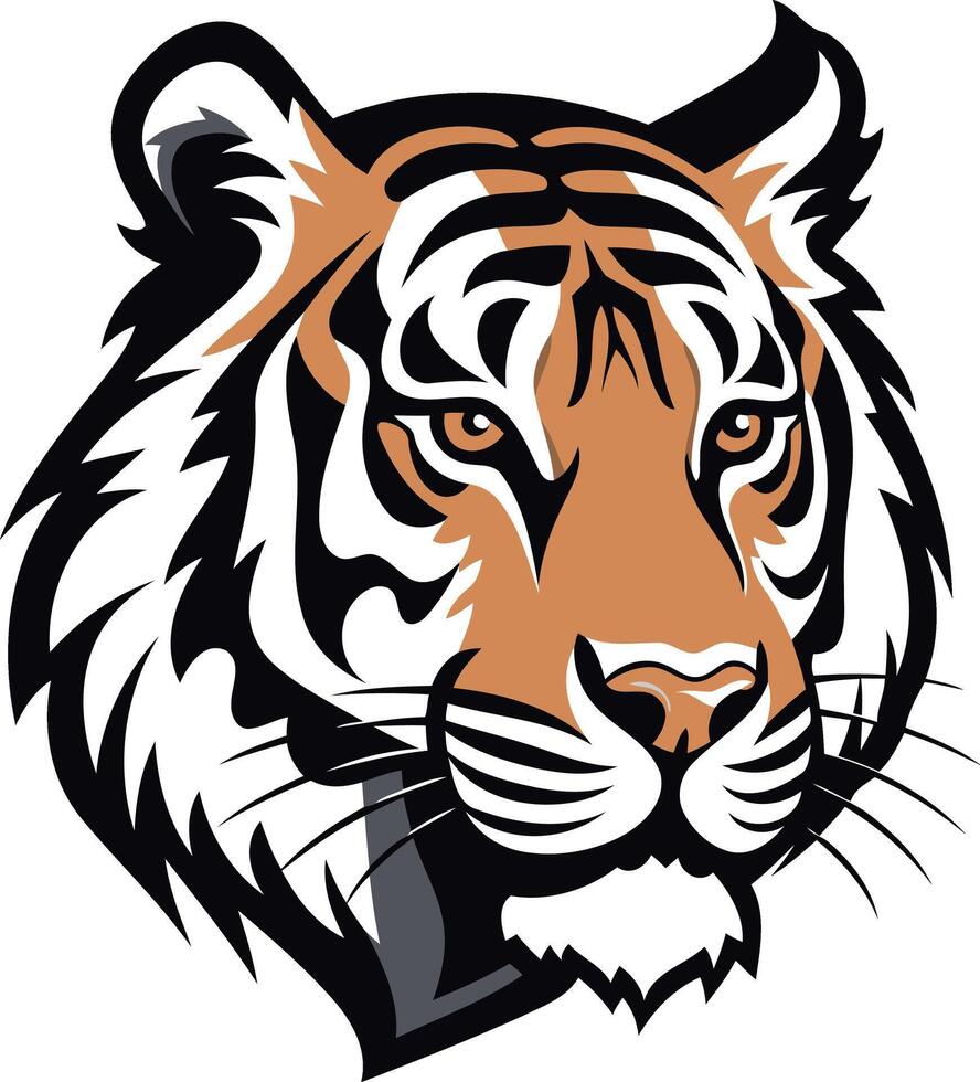 Fierce Tiger Head Mascot vector