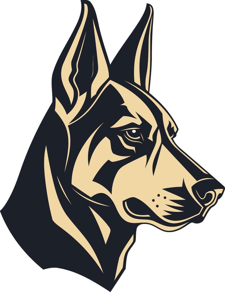 Detailed Illustration of a Dog's Head vector