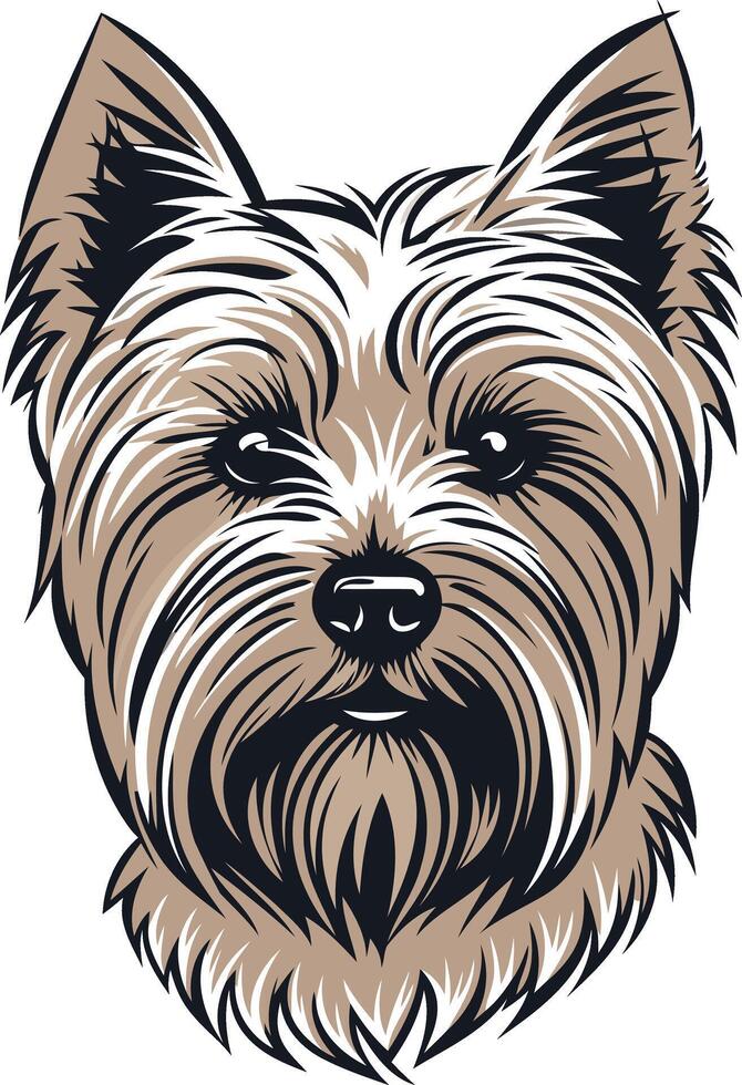Yorkshire Terrier Portrait vector
