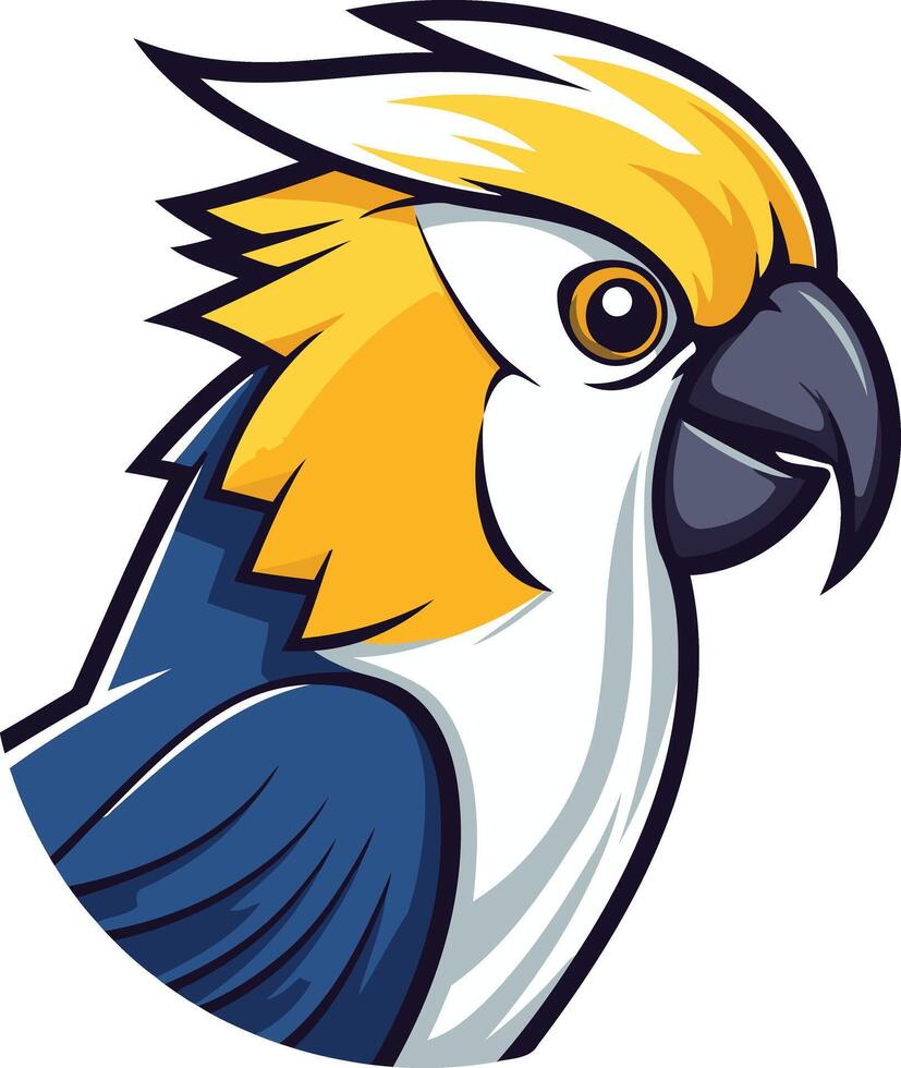 A vibrant and friendly cartoon parrot, perfect for branding, logos, and children's products vector
